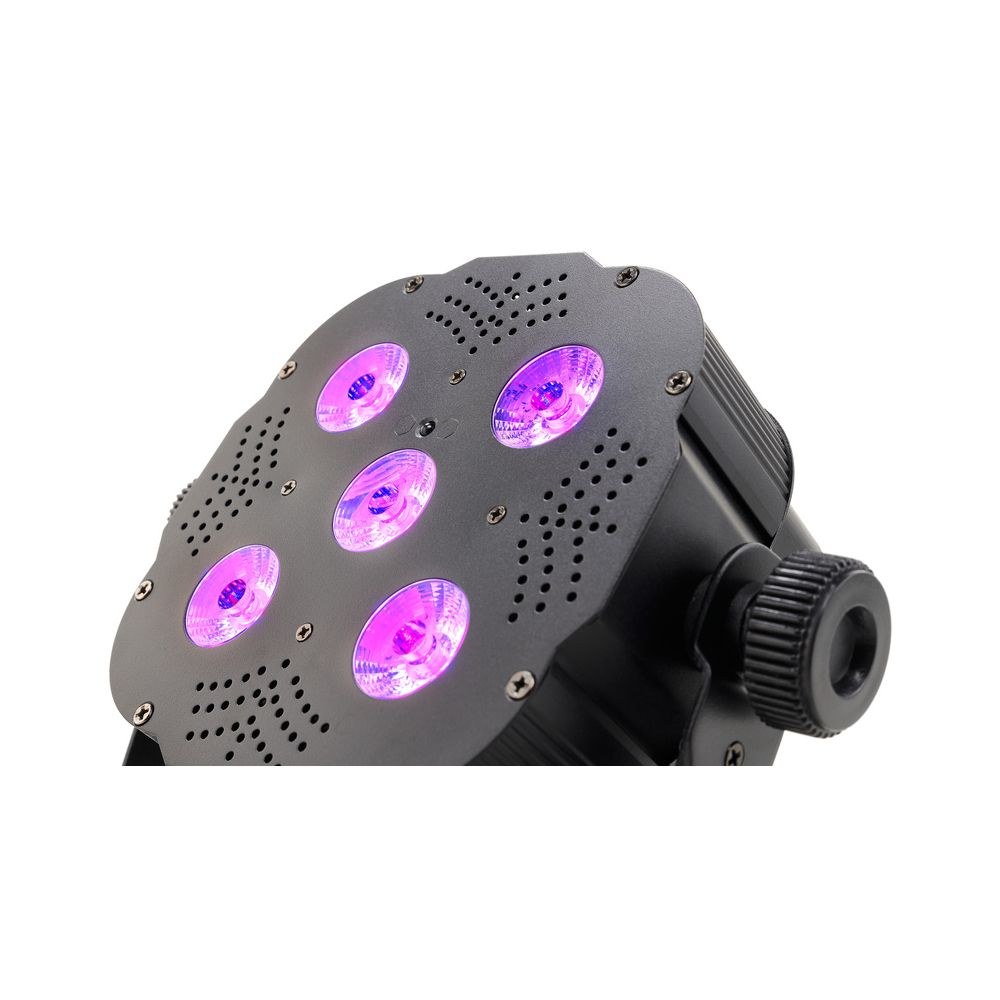 פנס PAR שטוח Stairville 5×3W RGB – זווית 25°, בלי מאוורר, שלט רחוק, DMX ומוזיקה 6 הפנס השטוח – פנס PAR לד, תמונה 6