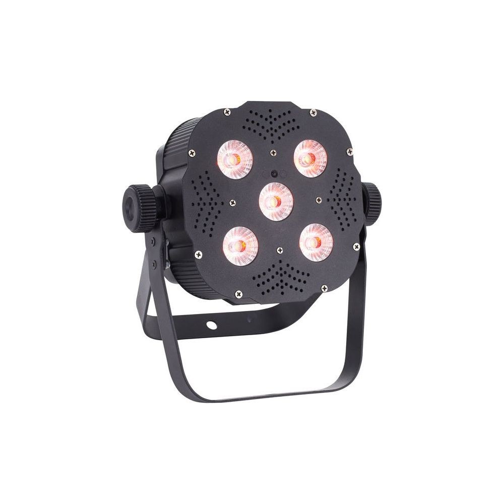 פנס PAR שטוח Stairville 5×3W RGB – זווית רחבה 40°, בלי מאוורר, שלט רחוק, DMX ומוזיקה 3 הפנס השטוח בזווית הרחבה – פנס PAR לד, תמונה 3