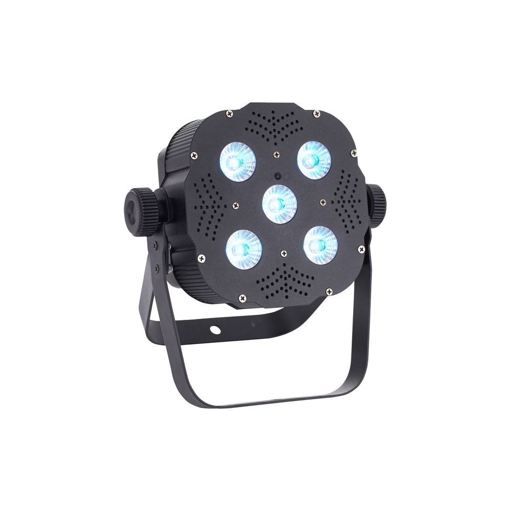 פנס PAR שטוח Stairville 5×3W RGB – זווית רחבה 40°, בלי מאוורר, שלט רחוק, DMX ומוזיקה 4 הפנס השטוח בזווית הרחבה – פנס PAR לד, תמונה 4