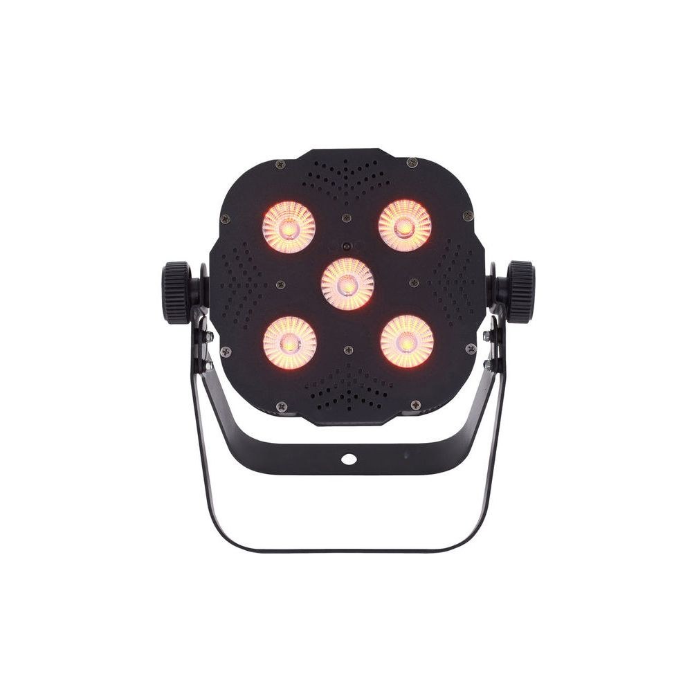 פנס PAR שטוח Stairville 5×3W RGB – זווית רחבה 40°, בלי מאוורר, שלט רחוק, DMX ומוזיקה 7 הפנס השטוח בזווית הרחבה – פנס PAR לד, תמונה 7