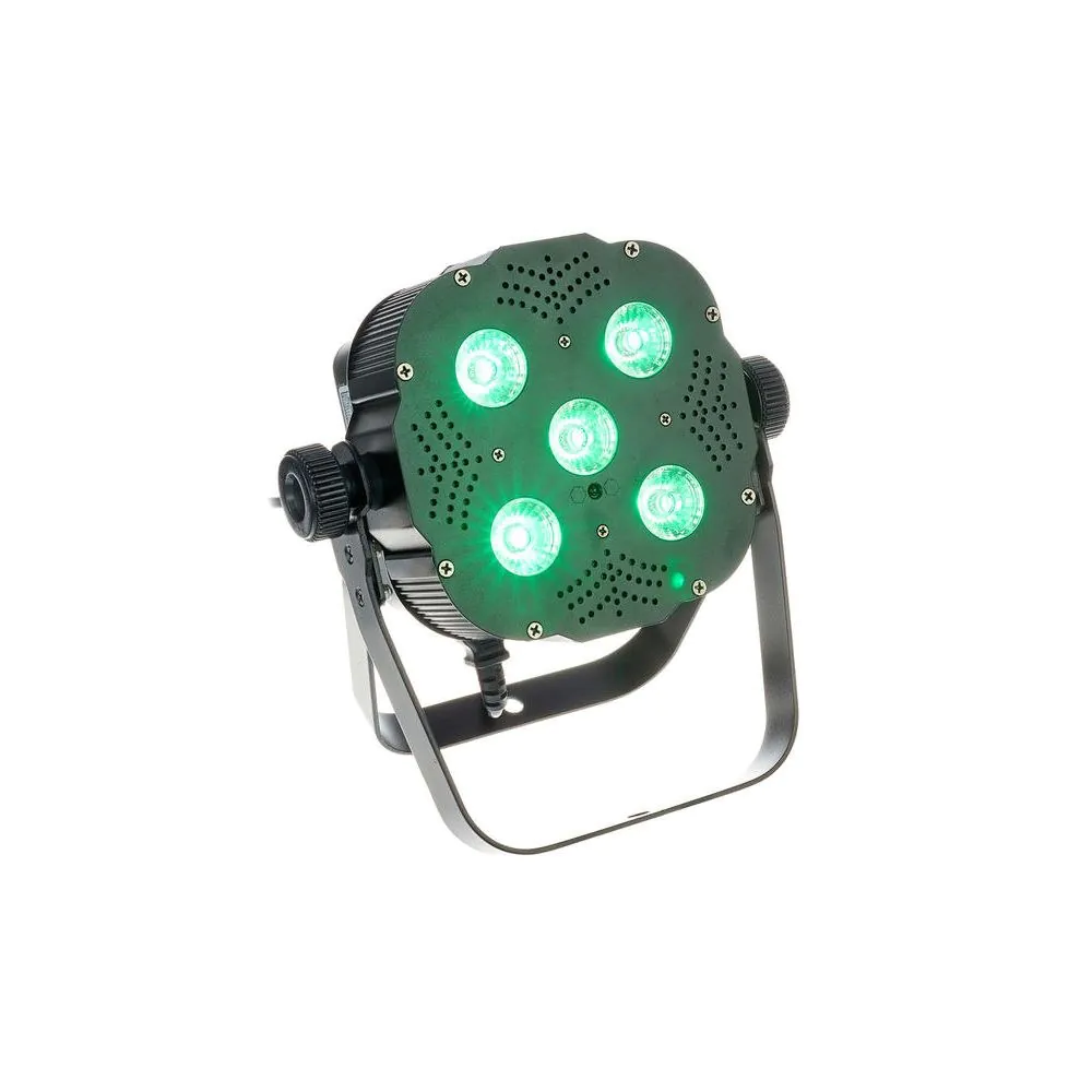 פנס לד שטוח Stairville 5×8W RGBW – לבן חם 2800K, זווית 25°, DMX, שלט רחוק, כולל תושבת כפולה 3 פנס ה-RGBW הקומפקטי – פנס לד PAR, תמונה 3