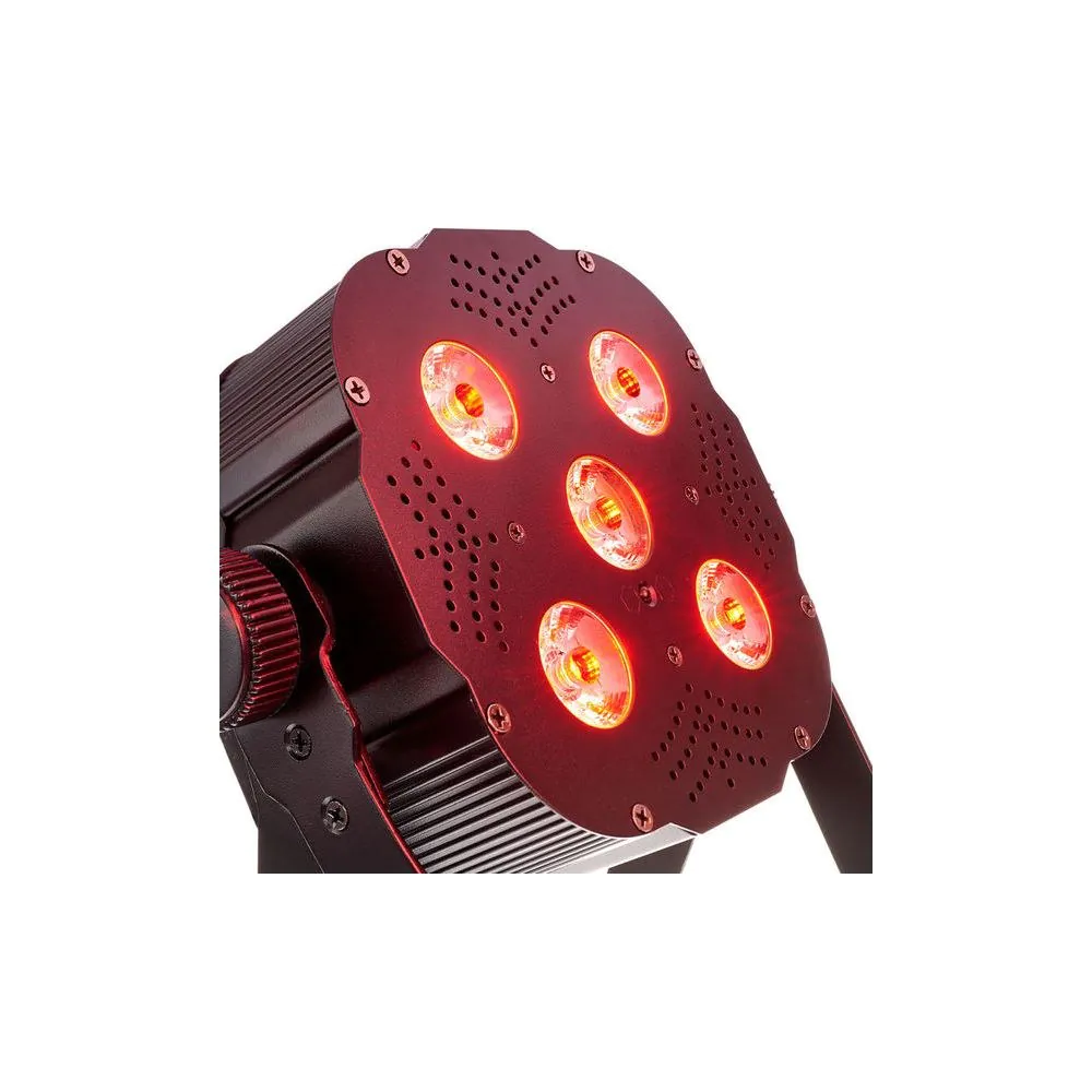 פנס לד שטוח Stairville 5×8W RGBW – לבן חם 2800K, זווית 25°, DMX, שלט רחוק, כולל תושבת כפולה 6 פנס ה-RGBW הקומפקטי – פנס לד PAR, תמונה 6