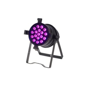פנס PAR לד Stairville 18×8W RGBWW – לבן חם 3150K, ללא הבהוב, DMX ו-Power Twist, שחור (יבוא בלעדי)