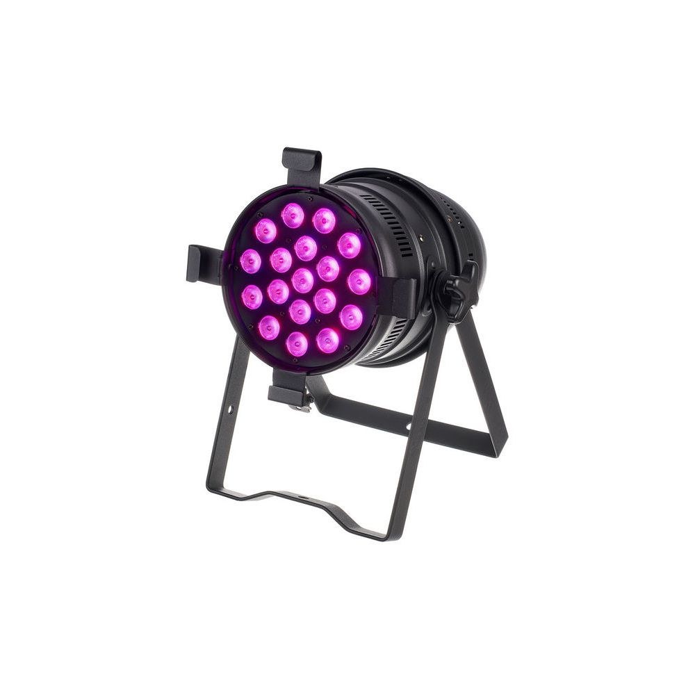 פנס PAR לד Stairville 18×8W RGBW – גוף PAR64 מאלומיניום, 25°, ללא הבהוב, DMX, תושבת כפולה 1 פנס PAR לד Stairville 18×8W RGBW – גוף PAR64 מאלומיניום, 25°, ללא הבהוב, DMX, תושבת כפולה