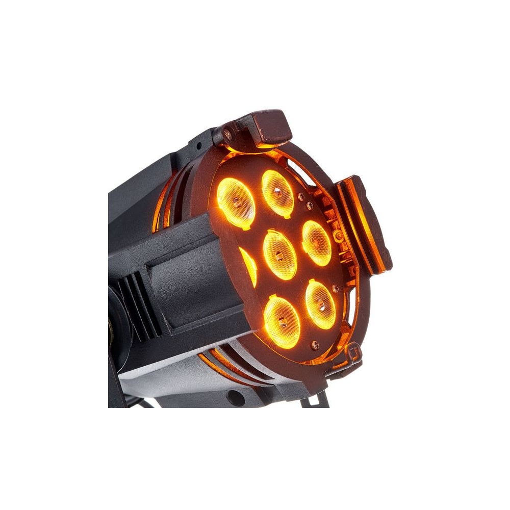 פנס לד Stairville Mini Stage Par – לבן קר, לבן חם וענבר, 7×6W, שקט ללא מאוורר, DMX 6 פנס ה-Mini Stage Par בגווני הלבן – פנס לד PAR, תמונה 6