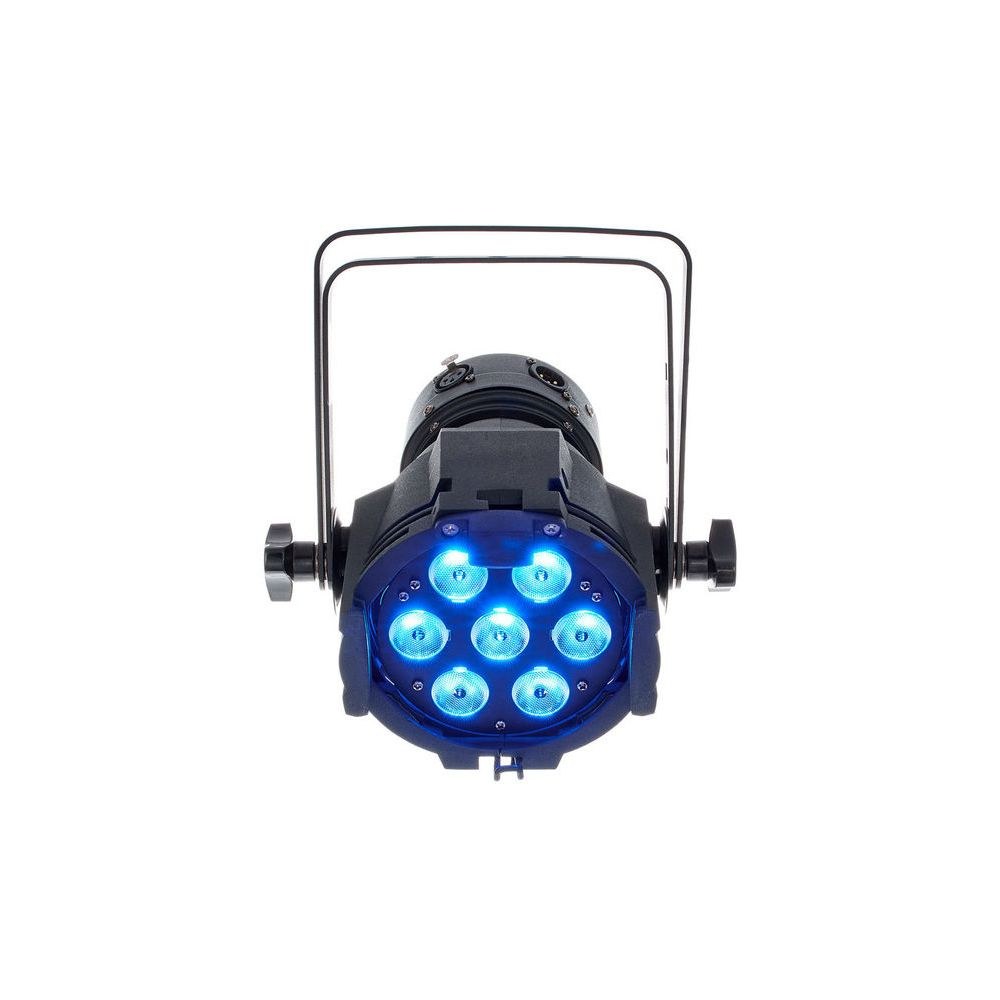 פנס לד Stairville Mini Stage Par 7×4W RGB ולבן חם – קומפקטי, 30°, DMX, מצב מוזיקה, גוף אלומיניום 2 פנס ה-Mini Stage Par בלבן החם – פנס לד PAR, תמונה 2