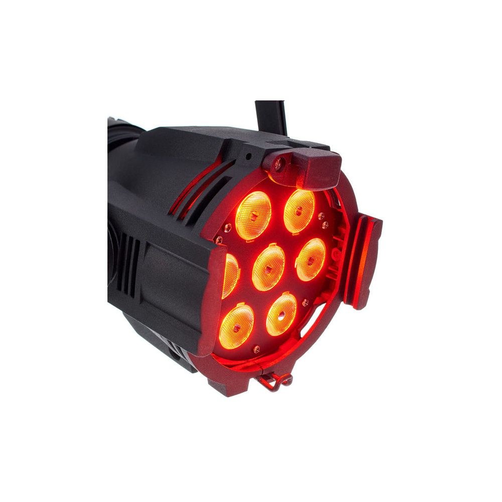 פנס לד Stairville Mini Stage Par 7×4W RGB ולבן חם – קומפקטי, 30°, DMX, מצב מוזיקה, גוף אלומיניום 6 פנס ה-Mini Stage Par בלבן החם – פנס לד PAR, תמונה 6