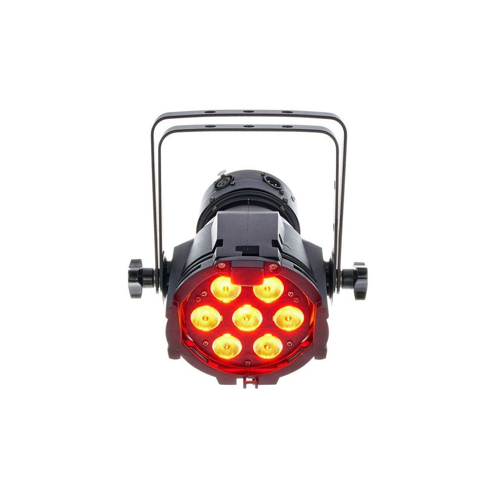פנס לד Stairville Mini Stage Par 7×4W RGBW – קומפקטי, 30°, DMX, מצב מוזיקה, גוף אלומיניום 2 פנס ה-Mini Stage Par הצבעוני – פנס לד PAR, תמונה 2