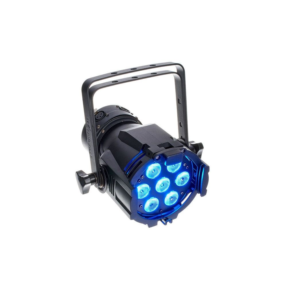 פנס לד Stairville Mini Stage Par 7×4W RGBW – קומפקטי, 30°, DMX, מצב מוזיקה, גוף אלומיניום 3 פנס ה-Mini Stage Par הצבעוני – פנס לד PAR, תמונה 3