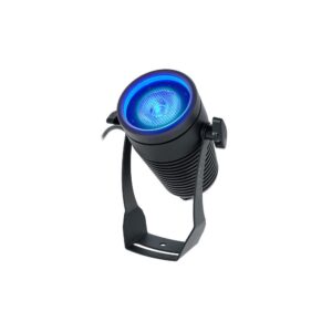 פנס לד לגינה ולחוץ Stairville 15W RGBW – שלט רחוק, יתד קרקע, גוף אלומיניום, לתאורת עצים וקירות
