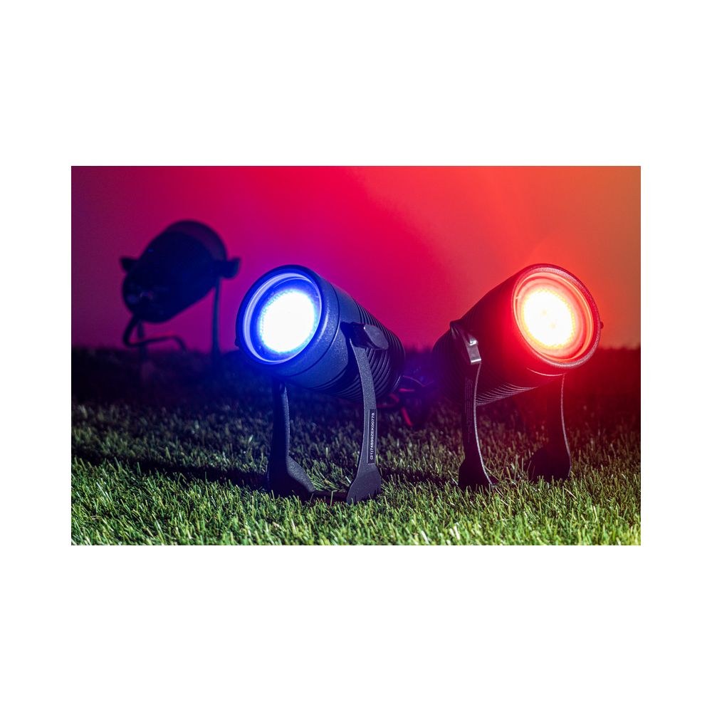 פנס לד לגינה ולחוץ Stairville 15W RGBW – שלט רחוק, יתד קרקע, גוף אלומיניום, לתאורת עצים וקירות 6 פנס הגינה הצבעוני – פנס לד לחוץ, תמונה 6