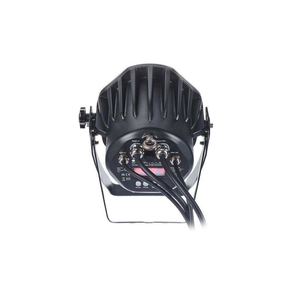 פנס PAR חוץ Stairville 12×3W לד RGB – עמיד מים IP65, יציקת אלומיניום, DMX ומצב עצמאי (יבוא בלעדי) 4 פנס ה-PAR לחוץ של Stairville – פנס PAR לד לחוץ, תמונה 4