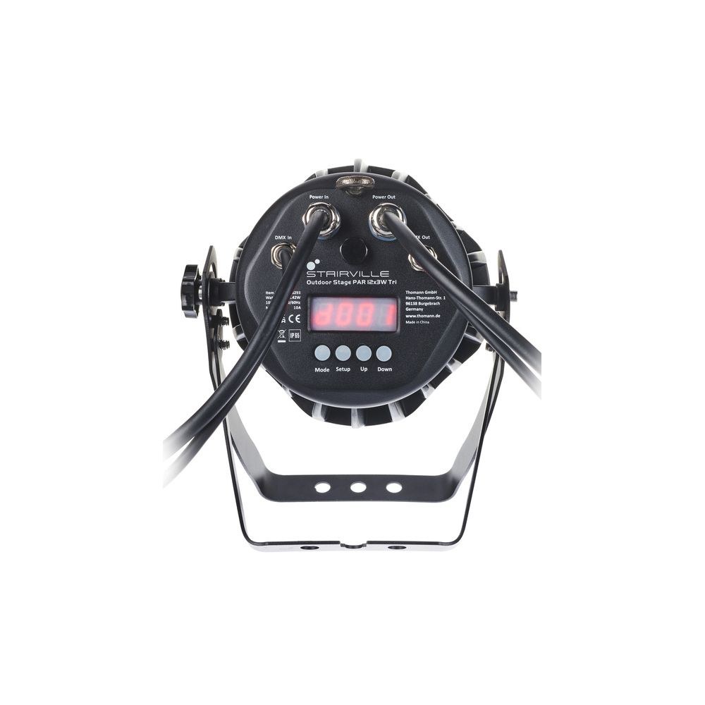 פנס PAR חוץ Stairville 12×3W לד RGB – עמיד מים IP65, יציקת אלומיניום, DMX ומצב עצמאי (יבוא בלעדי) 6 פנס ה-PAR לחוץ של Stairville – פנס PAR לד לחוץ, תמונה 6