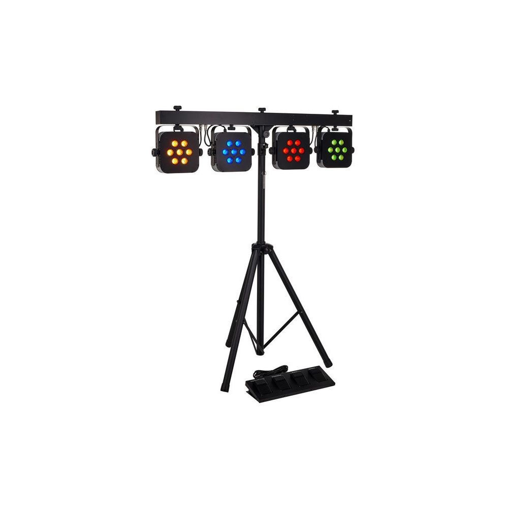 סט תאורת במה Stairville – 4 פנסי לד RGB על בר T וסטנד, שליטה ב-DMX (יבוא בלעדי) 5 סט התאורה של Stairville – סט תאורת לד לבמה, תמונה 5