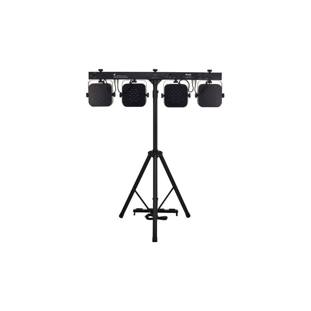 סט תאורת במה Stairville – 4 פנסי לד RGB על בר T וסטנד, שליטה ב-DMX (יבוא בלעדי) 6 סט התאורה של Stairville – סט תאורת לד לבמה, תמונה 6