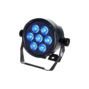 פנס PAR לד Varytec 7×15W RGBW – 4-ב-1, זווית 25°, ללא הבהוב לצילום, DMX, Power Twist