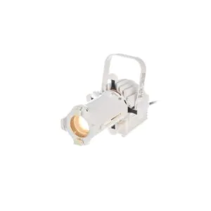 זרקור פרופיל לד קטן Varytec IP65 – לבן חם 3200K, 4 שאטרים, גובו, CRI מעל 95, גוף לבן