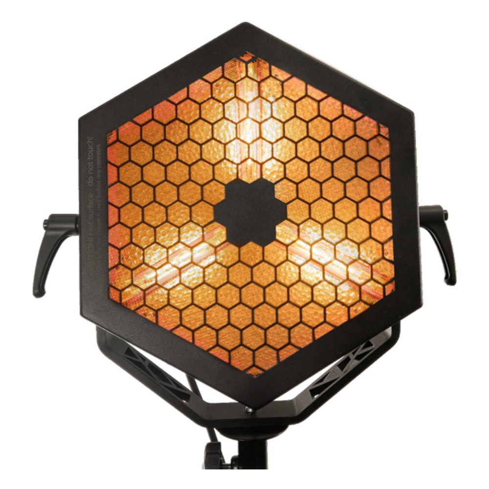 פנס פורטמן Shadow HEXAGON PAR P3 – 3 לדים לבן חם 2800K עם מסגרת RGB 2 פנס פורטמן Shadow HEXAGON PAR P3 עם 3 לדים לבן חם ומסגרת RGB – תמונה 2