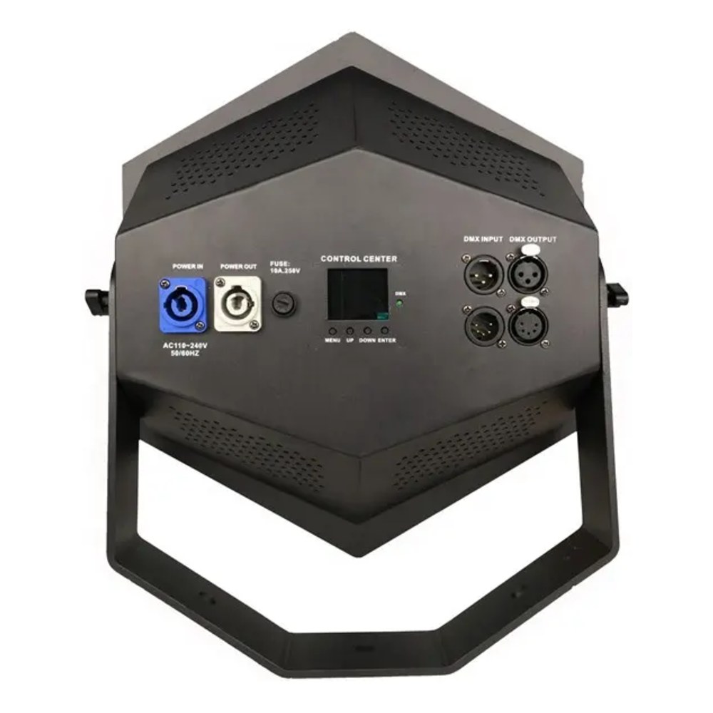 פנס פורטמן Shadow HEXAGON PAR P3 – 3 לדים לבן חם 2800K עם מסגרת RGB 3 פנס פורטמן Shadow HEXAGON PAR P3 עם 3 לדים לבן חם ומסגרת RGB – תמונה 3