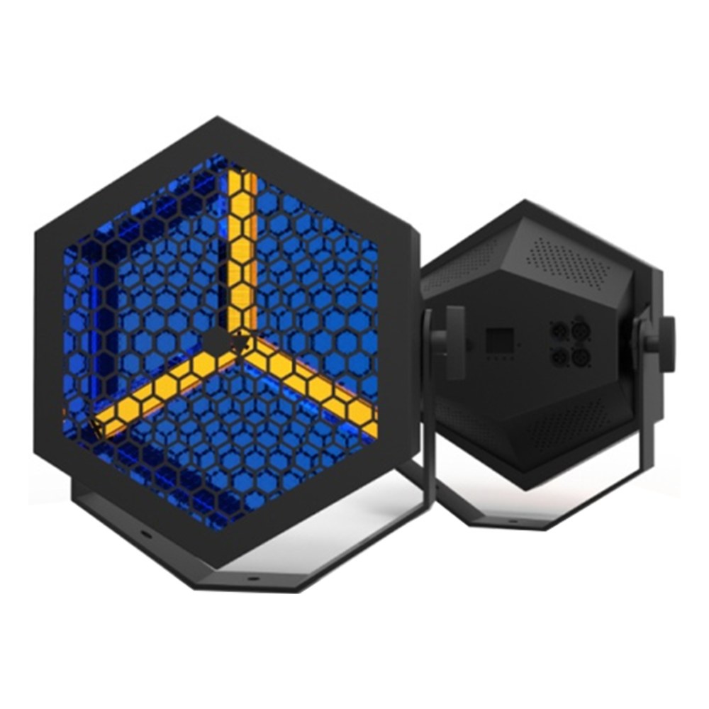 פנס פורטמן Shadow HEXAGON PAR P3 – 3 לדים לבן חם 2800K עם מסגרת RGB 4 פנס פורטמן Shadow HEXAGON PAR P3 עם 3 לדים לבן חם ומסגרת RGB – תמונה 4