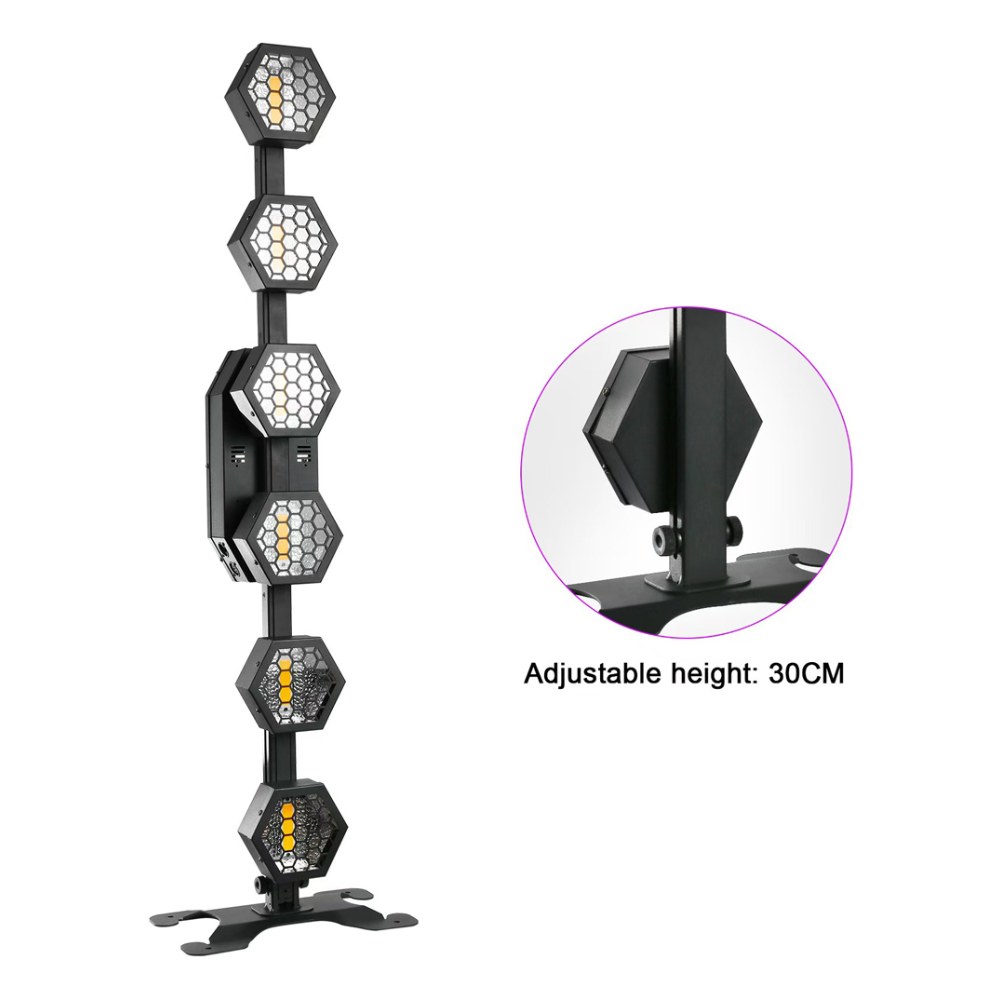 פנס אפקט רטרו מיני Shadow LA-FG01 – 6 נורות COB של 50W ו-54 לדי RGB 4 פנס אפקט רטרו מיני Shadow LA-FG01 בצורת בר עם COB ו-RGB – תמונה 4