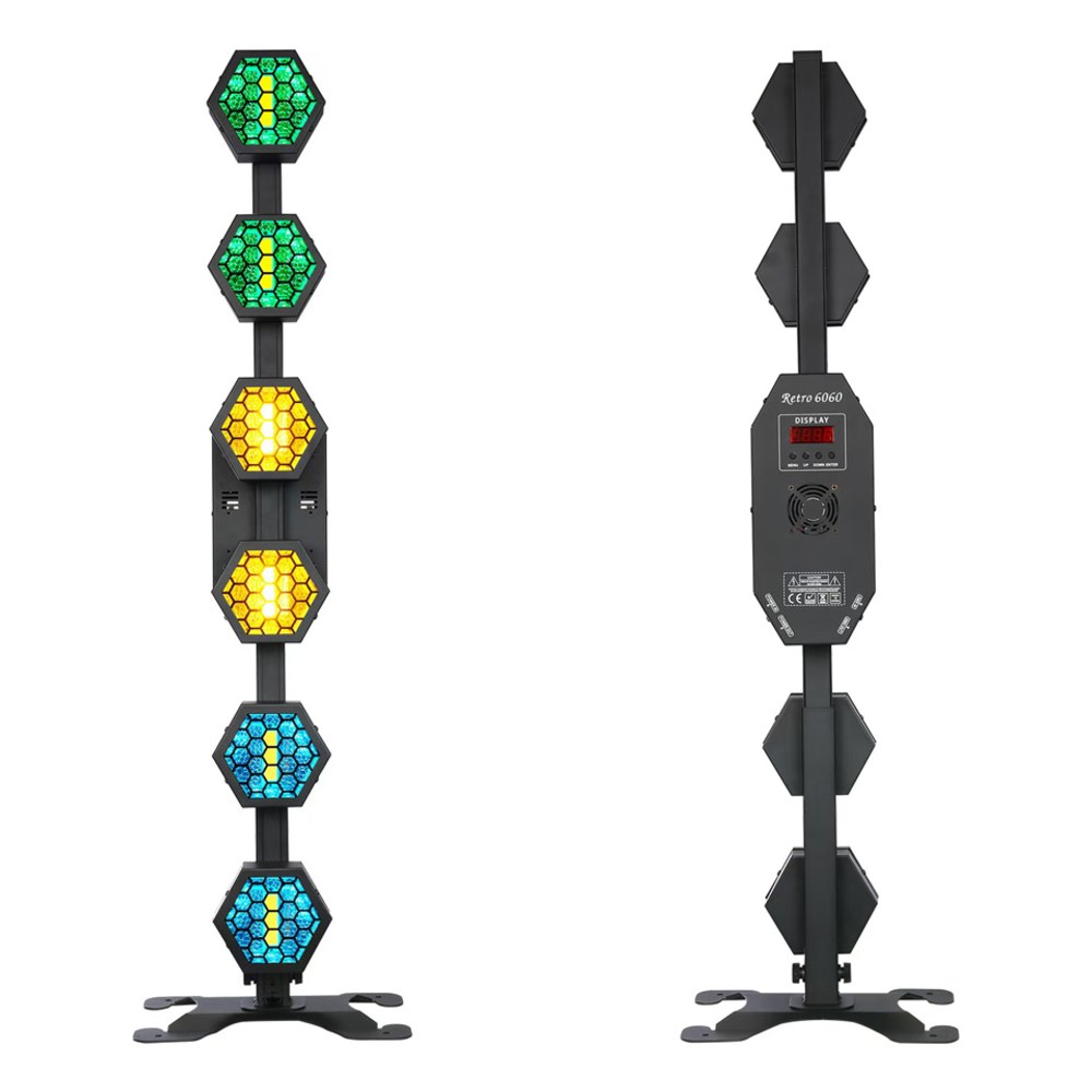 פנס אפקט רטרו מיני Shadow LA-FG01 – 6 נורות COB של 50W ו-54 לדי RGB 5 פנס אפקט רטרו מיני Shadow LA-FG01 בצורת בר עם COB ו-RGB – תמונה 5