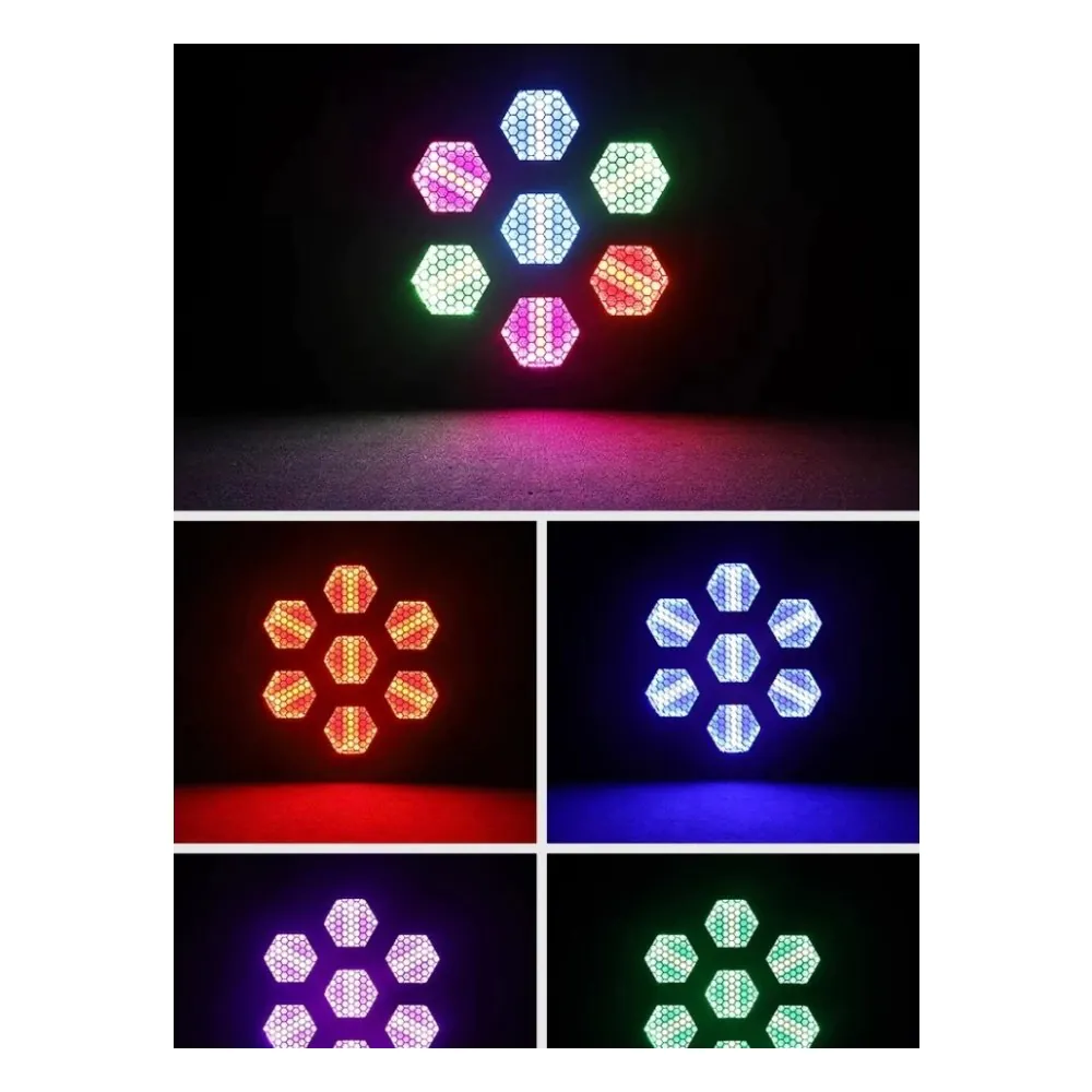 פנס אפקט רטרו מיני Shadow LA-FG05 – 7 נורות COB של 50W ו-63 לדי RGB 3 פנס אפקט רטרו מיני Shadow LA-FG05 עם נורות COB ולדי RGB – תמונה 3