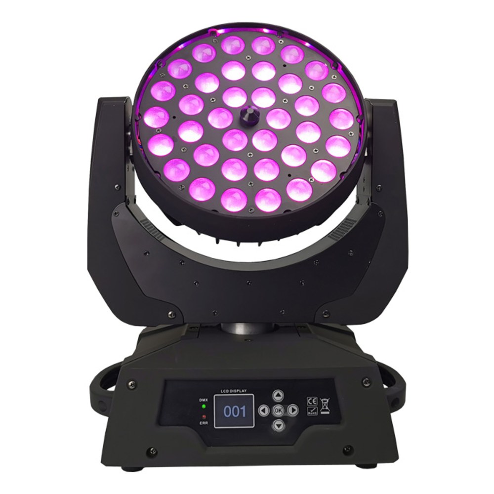 פנס ראש נע Shadow ZOOM LED 36X12 – 36 לדים של 12W, RGB ולבן חם עם זום 2 פנס ראש נע Shadow ZOOM LED 36X12 RGB-WW – תמונה 2