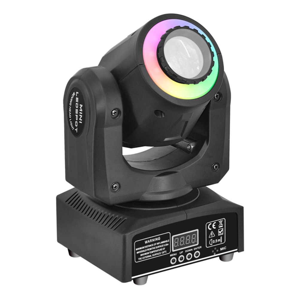 פנס ראש נע ספוט לד Shadow PL-94B – 30W עם 7 גובואים וטבעת לד RGB 5 פנס ראש נע ספוט לד Shadow PL-94B עם טבעת לד RGB – תמונה 5