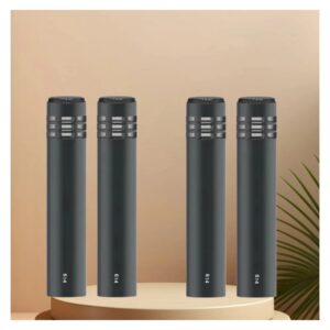 סט 4 מיקרופוני קונדנסר עיפרון עם חיבור XLR – סופר-קרדיואידי, גוף מתכת, לכלים, מקהלה ותופים