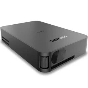 מקרן כיס נייד Philips GoPix 1 – DLP LED עד 75 אינץ׳, סוללה מובנית, USB-C ו-Mini HDMI