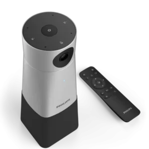 מצלמת ועידה עם רמקול Philips PSE0550 – 4 מיקרופונים 360°, רמקולים 2×5W ומעקב קולי אוטומטי