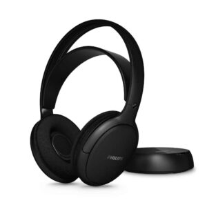 אוזניות אלחוטיות לטלוויזיה Philips SHC5200 – תחנת בסיס 2.4G, טווח עד 30 מטר, עד 30 שעות האזנה