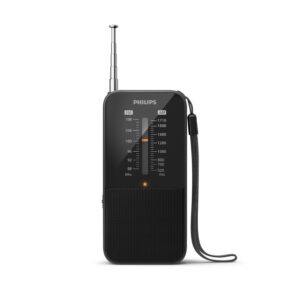 רדיו נייד FM/AM Philips TAR1509 – כיוון אנלוגי, אנטנה טלסקופית ויציאת אוזניות 3.5 מ״מ