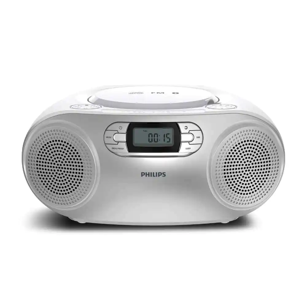 נגן CD נייד Philips TAZ2000 – Bluetooth 6.0, רדיו FM דיגיטלי, USB ורמקולים סטריאו מובנים, לבן 1 Philips TAZ2000 נגן CD נייד