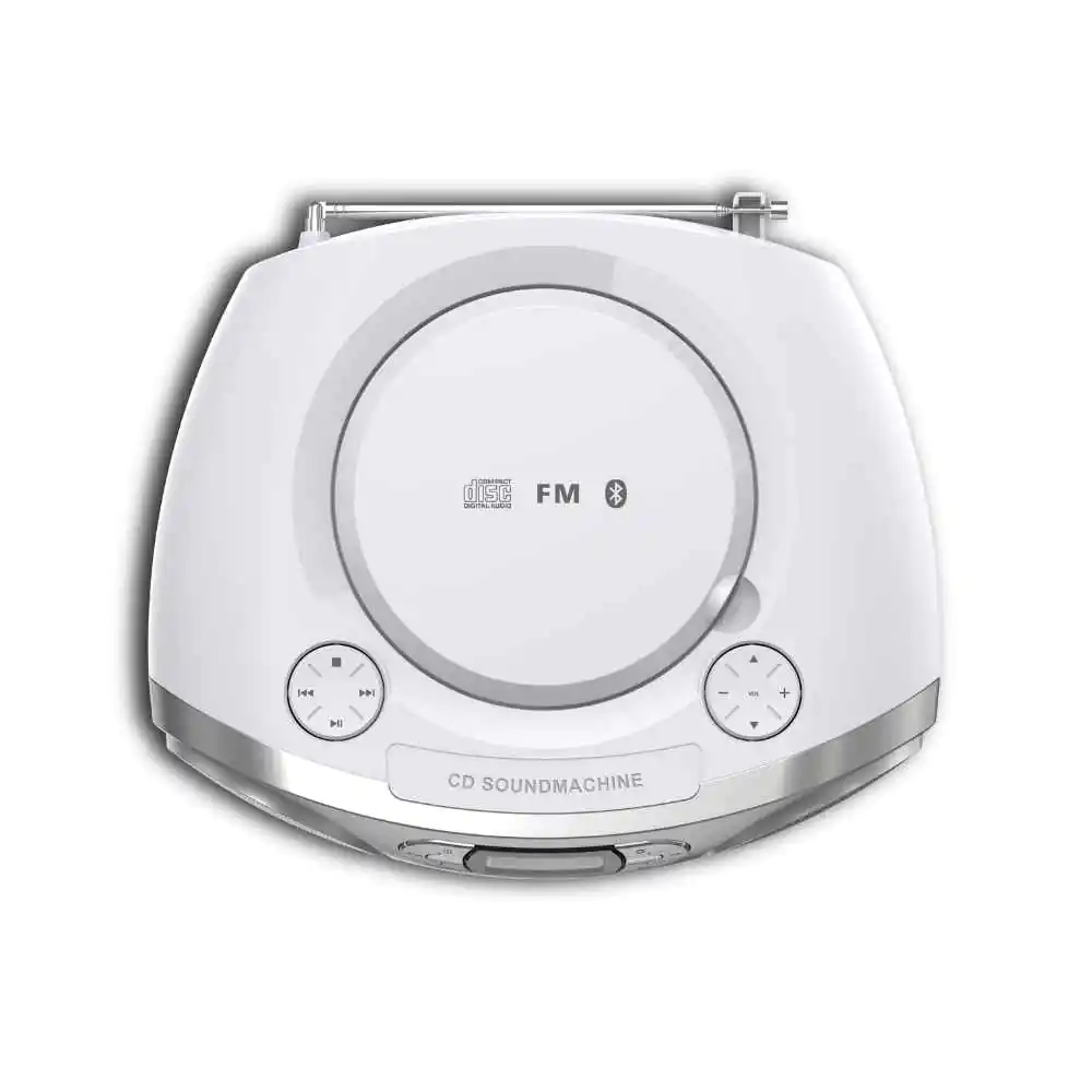נגן CD נייד Philips TAZ2000 – Bluetooth 6.0, רדיו FM דיגיטלי, USB ורמקולים סטריאו מובנים, לבן 2 Philips TAZ2000 נגן CD נייד 2