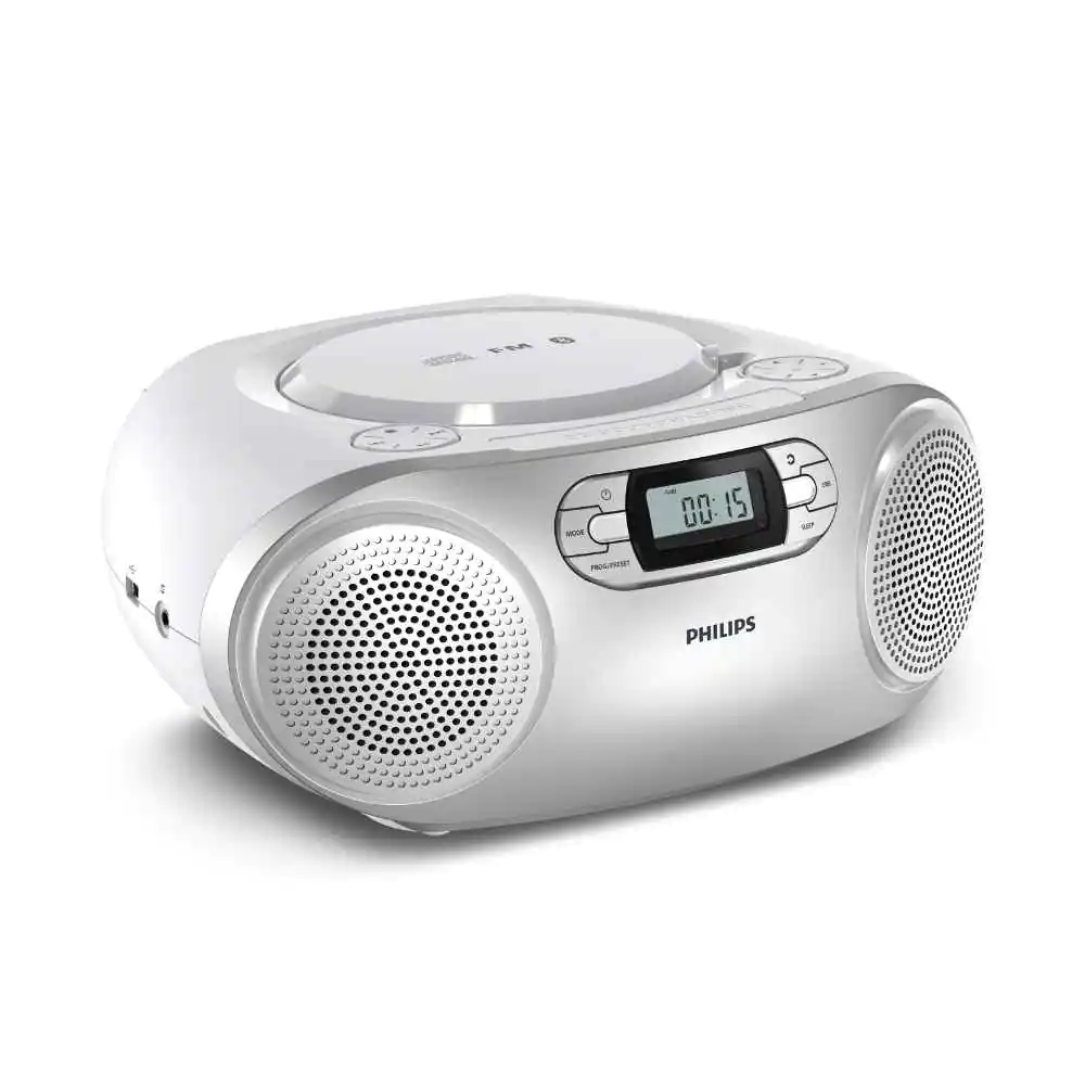 נגן CD נייד Philips TAZ2000 – Bluetooth 6.0, רדיו FM דיגיטלי, USB ורמקולים סטריאו מובנים, לבן 3 Philips TAZ2000 נגן CD נייד 3