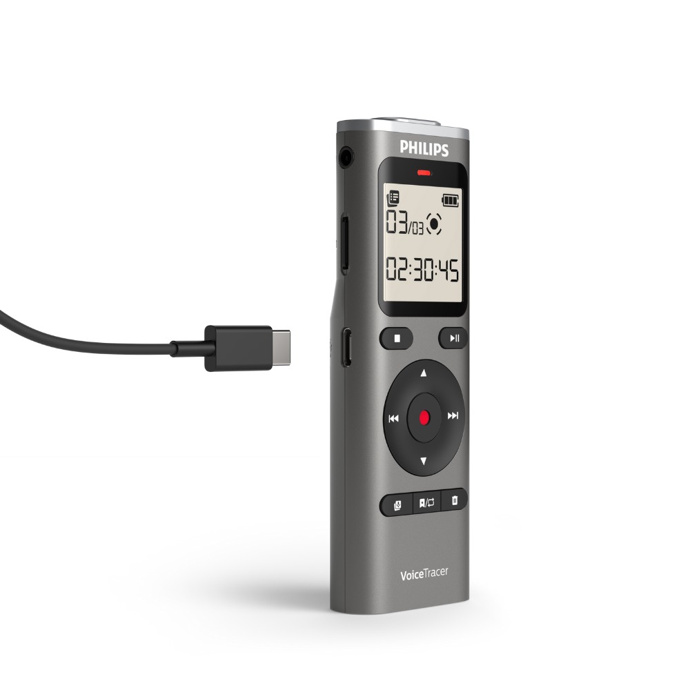 טייפ מנהלים דיגיטלי Philips VoiceTracer DVT1170 – זיכרון 8GB, מיקרופון 360° ועד 70 שעות הקלטה 3 Philips VoiceTracer DVT1170 טייפ מנהלים 3