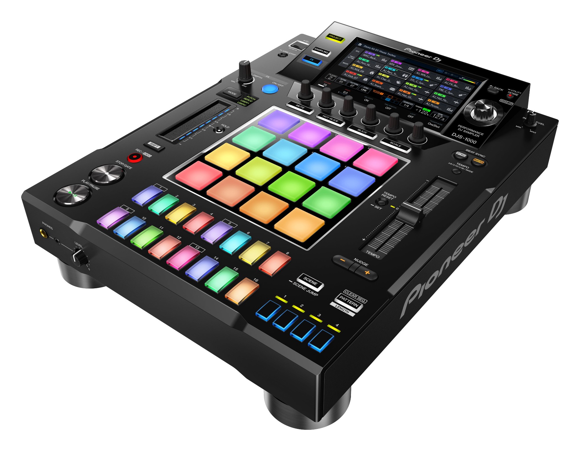 סמפלר DJ עצמאי Pioneer DJ DJS-1000 – 16 טראקים, מסך מגע 7 אינץ' ו-16 פדים 1 סמפלר DJ עצמאי Pioneer DJ DJS-1000