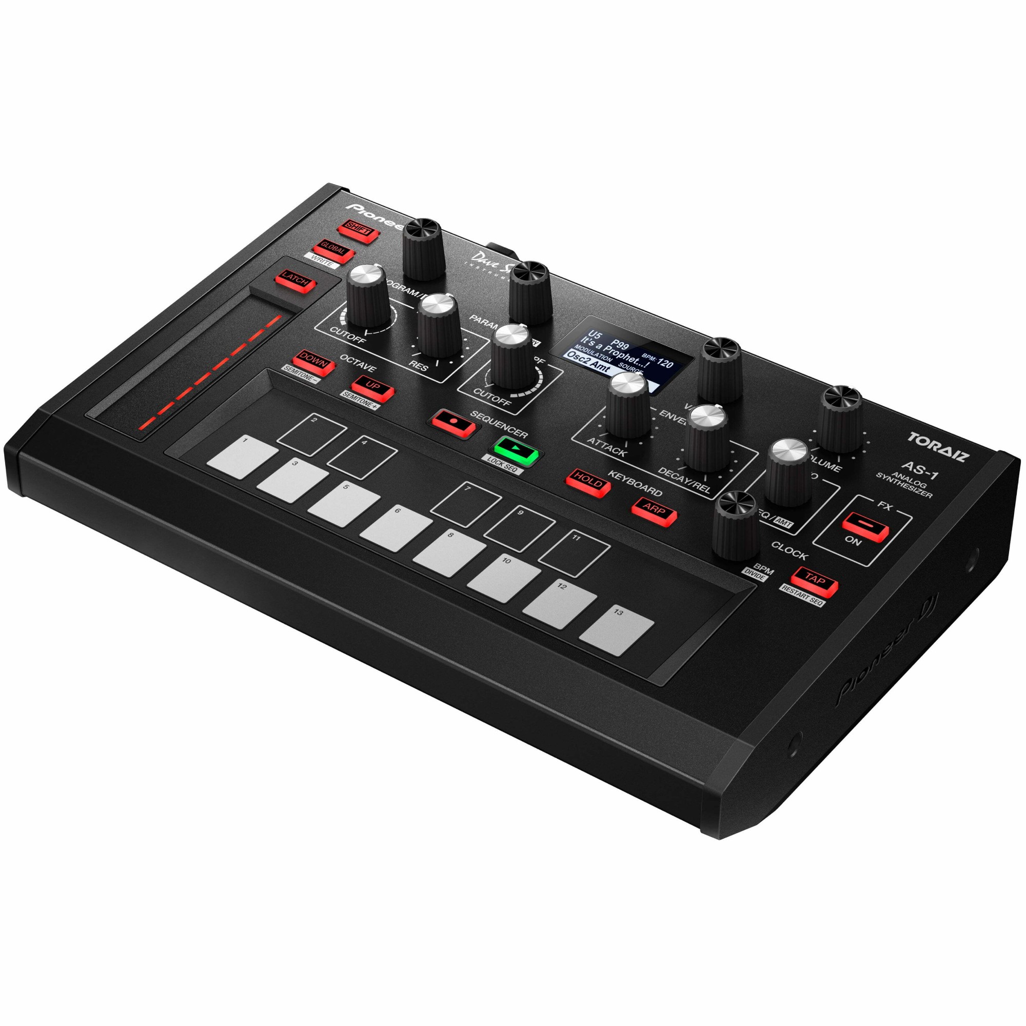 סינתיסייזר אנלוגי Pioneer DJ TORAIZ AS-1 – מונופוני, מבוסס Prophet-6, 7 אפקטים 1 סינתיסייזר אנלוגי מונופוני Pioneer DJ TORAIZ AS-1