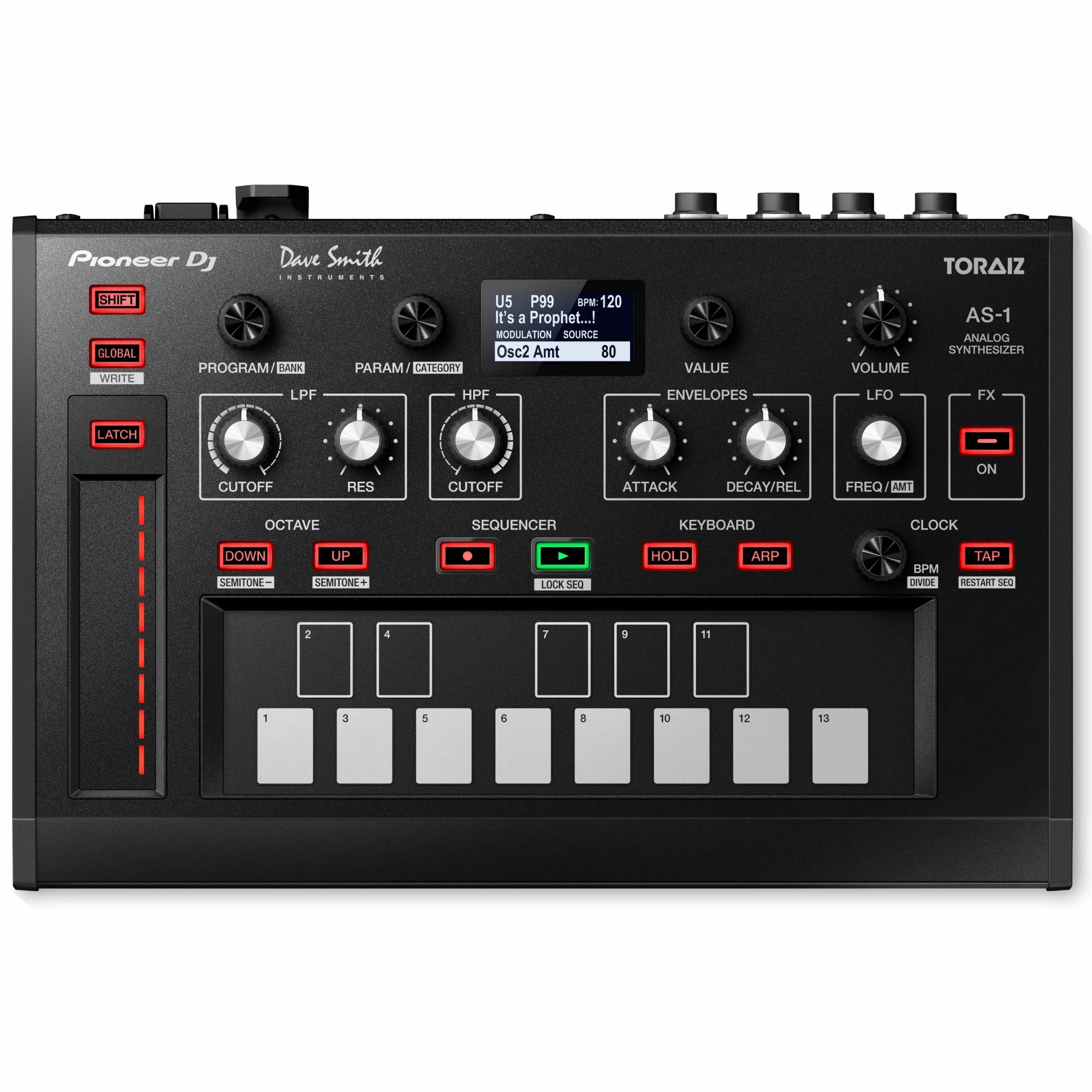 סינתיסייזר אנלוגי Pioneer DJ TORAIZ AS-1 – מונופוני, מבוסס Prophet-6, 7 אפקטים 2 סינתיסייזר אנלוגי מונופוני Pioneer DJ TORAIZ AS-1 – תמונה 2