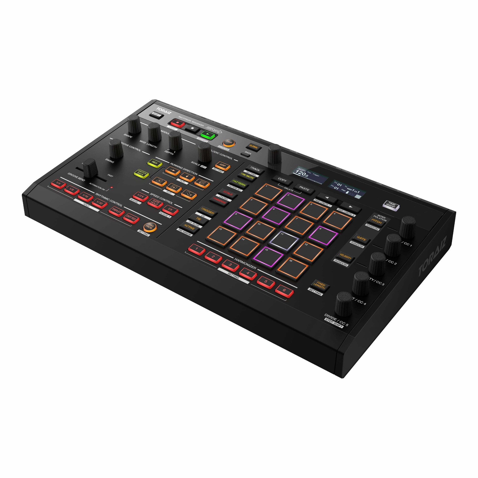 סיקוונסר רב-ערוצי Pioneer DJ TORAIZ SQUID – 16 טראקים, MIDI ו-CV/Gate 1 סיקוונסר רב-ערוצי Pioneer DJ TORAIZ SQUID