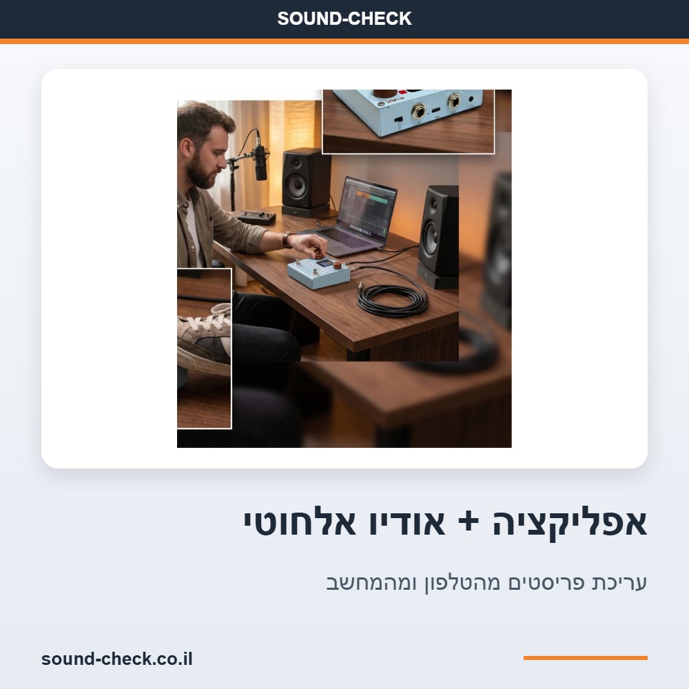 מעבד אפקטים ומודל מגברים נייד לגיטרה ובס עם סוללה, כרטיס קול USB ובלוטות׳ 6 אפליקציה לעריכת פריסטים ואודיו אלחוטי בבלוטות׳ לניגון פלייבק