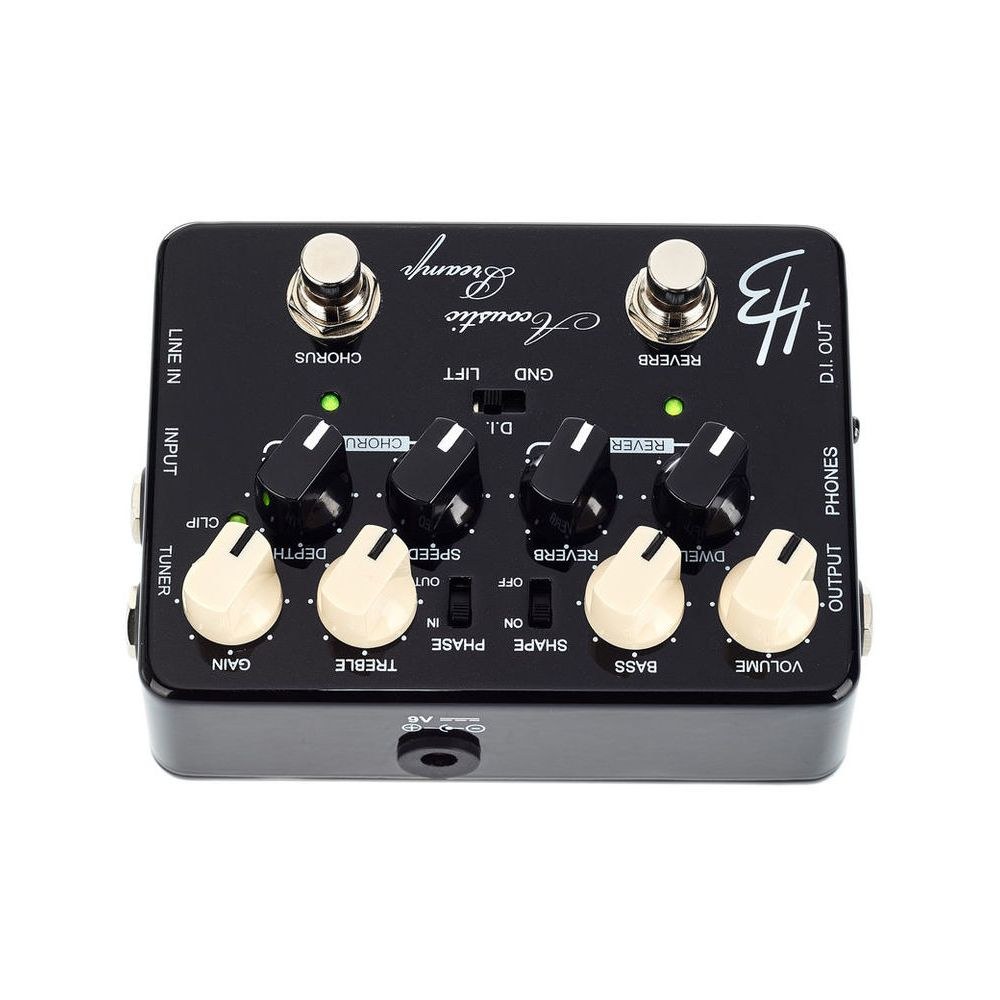 פרה-אמפ ו-DI לגיטרה אקוסטית Harley Benton – ריוורב וכורוס, EQ, Phase ו-Ground Lift (יבוא בלעדי) 4 הפרה-אמפ האקוסטי – פרה-אמפ לגיטרה אקוסטית, תמונה 4