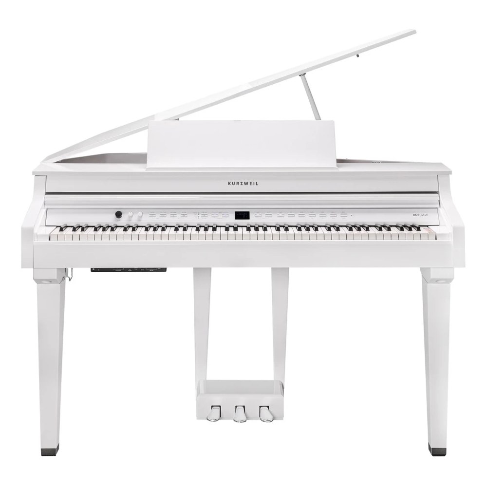 פסנתר חשמלי מיני כנף לבן Kurzweil CUP G1W – 88 קלידי עץ, 256 פוליפוניה וכיסא תואם 2 פסנתר חשמלי מיני כנף Kurzweil CUP G1W בגימור לבן – תמונה 2