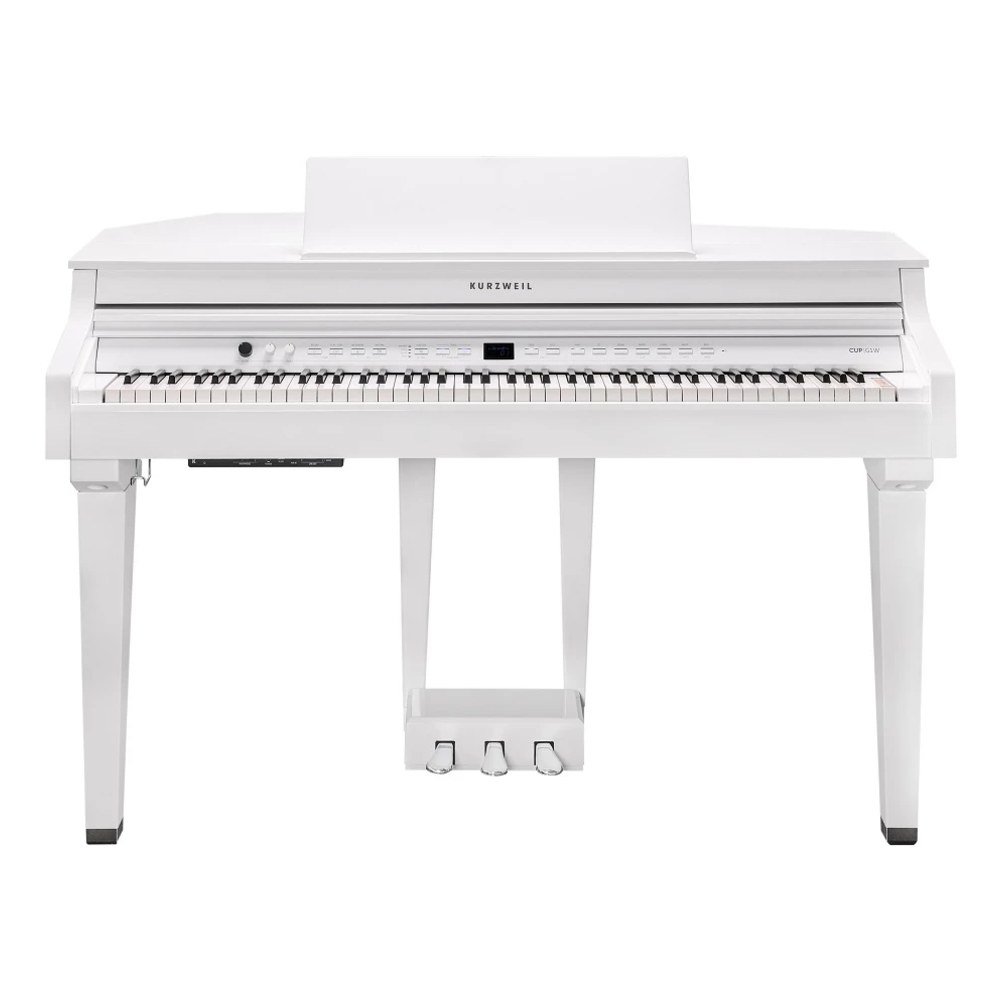 פסנתר חשמלי מיני כנף לבן Kurzweil CUP G1W – 88 קלידי עץ, 256 פוליפוניה וכיסא תואם 3 פסנתר חשמלי מיני כנף Kurzweil CUP G1W בגימור לבן – תמונה 3