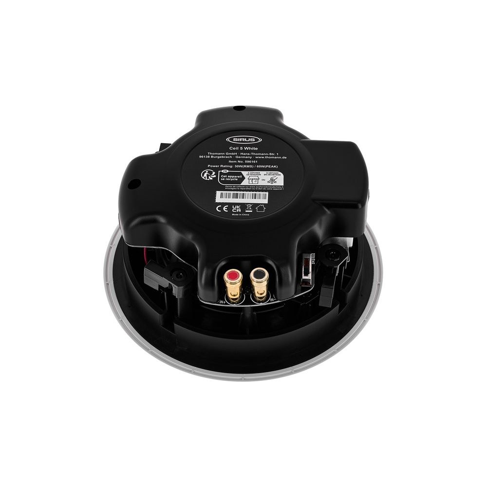 רמקול תקרה Sirus Ceil 5 – 5 אינץ׳, קו 100V/70V או 8 אוהם, גריל מגנטי שטוח, לבן 3 רמקול התקרה Ceil 5 – רמקול תקרה, תמונה 3