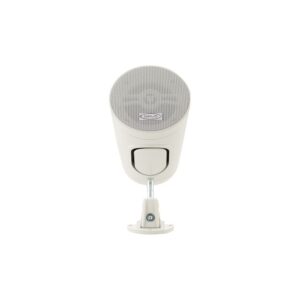 רמקול התקנה עמיד למים Sirus Drop 4 – 4 אינץ׳, 100V/70V, IP66, תלייה, קיר או יתד לגינה, לבן