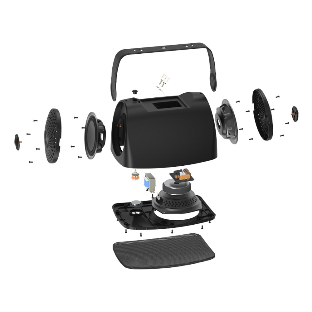 רמקול מוגן מים Polman RIFF-651B שחור – 6.5 אינץ׳, 150W, IP66 עם 2 אלמנטי רדיאטור 3 רמקול התקנה מוגן מים Polman RIFF-651B בצבע שחור – תמונה 3