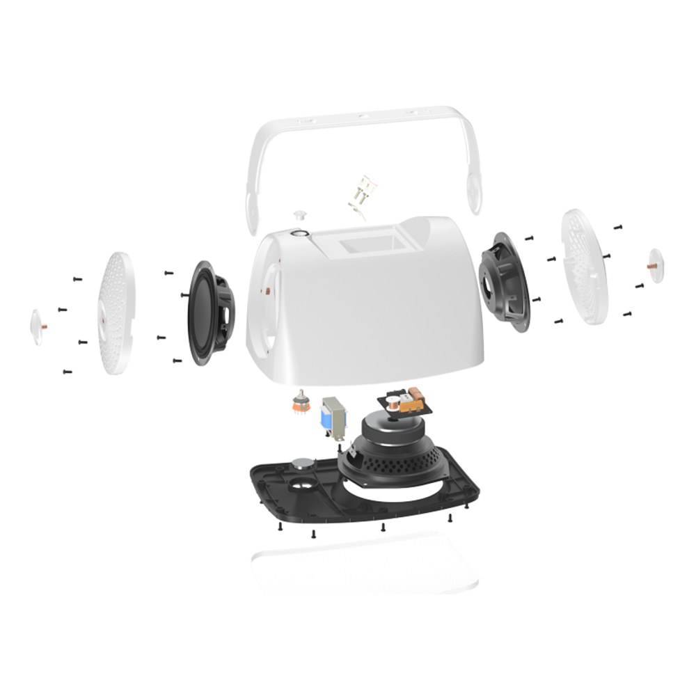 רמקול מוגן מים Polman RIFF-651W לבן – 6.5 אינץ׳, 150W, IP66 עם 2 אלמנטי רדיאטור 4 רמקול התקנה מוגן מים Polman RIFF-651W בצבע לבן – תמונה 4
